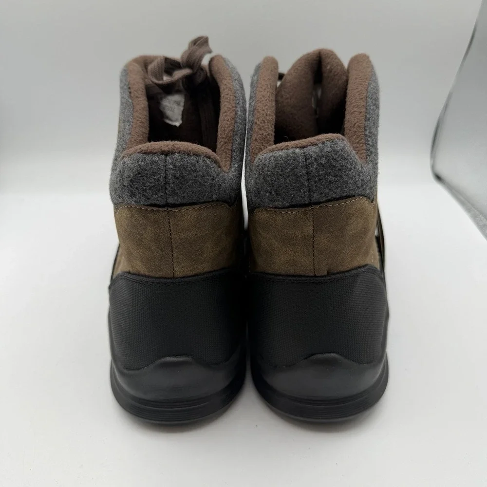 Khombu AT Cascade Boots Mens 13 M Brown All Terrain Hiking Lined Water Resistant